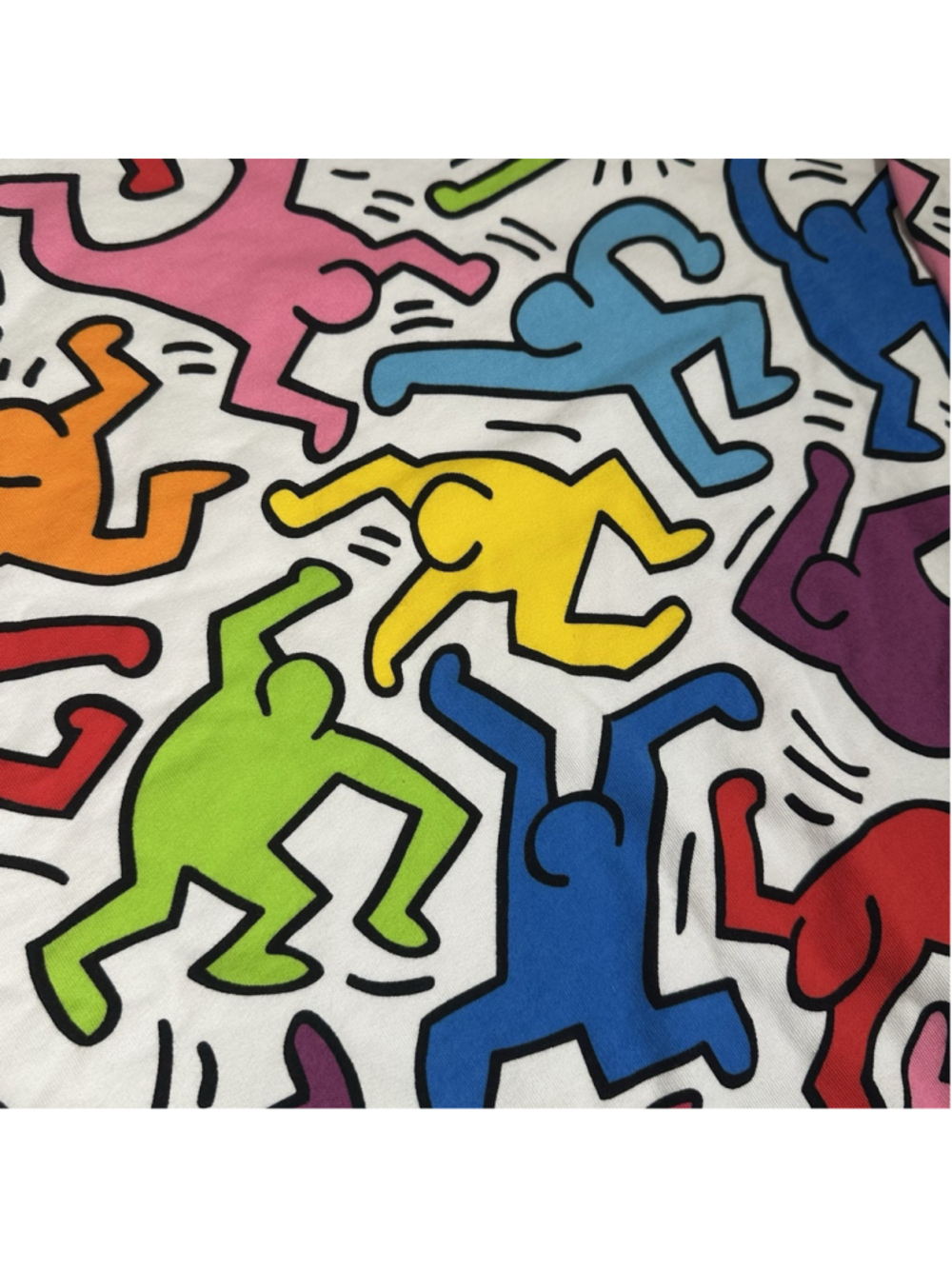 Keith Haring Sweatshirt Hoodie Size OS Small White Dancing Crew Neck Pullover - Picture 2 of 8